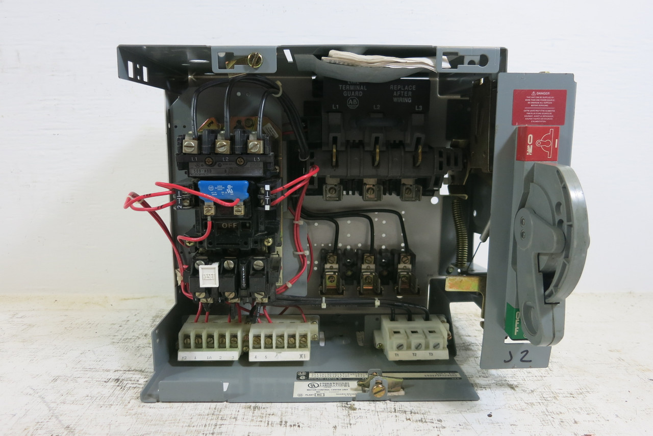 Allen Bradley 2100 Centerline Size 0 Starter 30A Fused 12" MCC Bucket